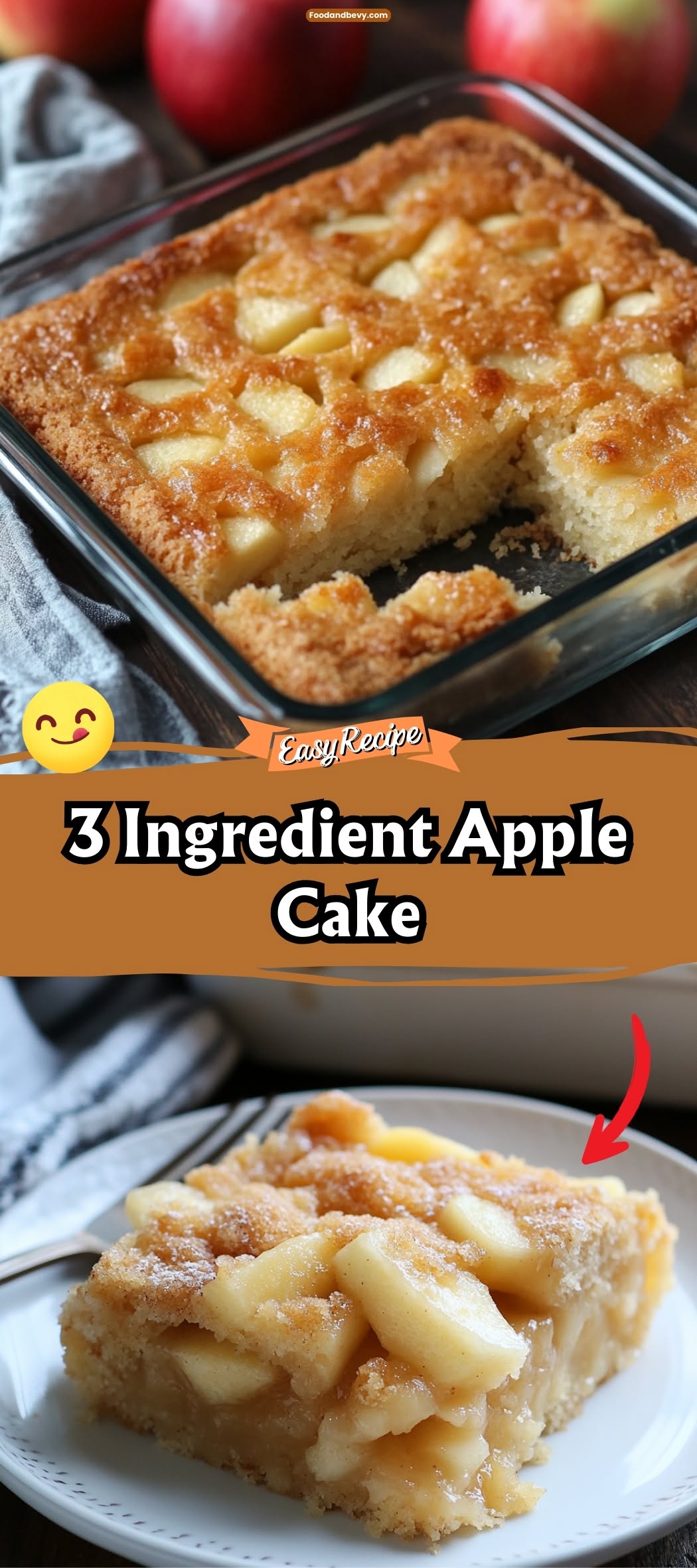 Apple Cake With Three Ingredients