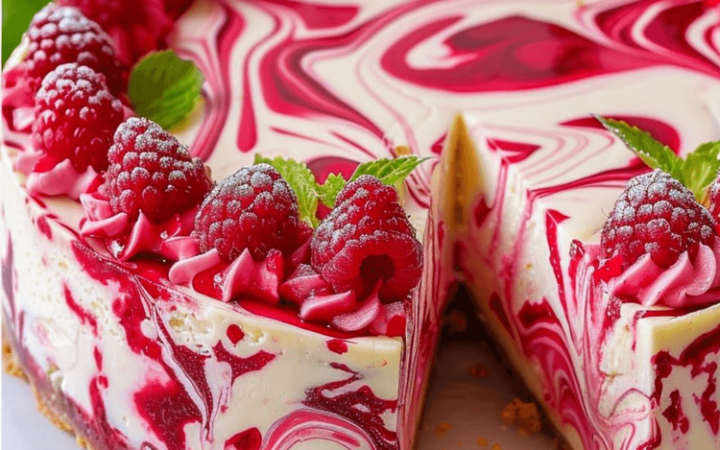 himbeer swirl cheesecake