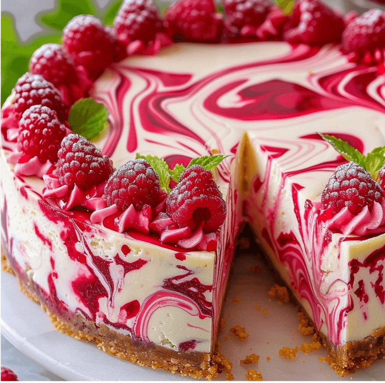 himbeer swirl cheesecake