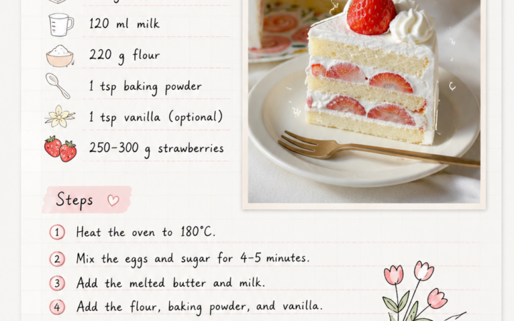 easy strawberry cake recipe
