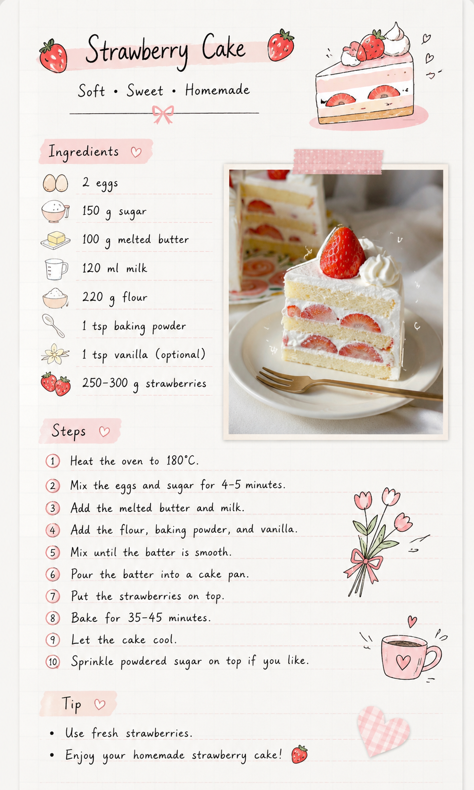 Easy Strawberry Cake