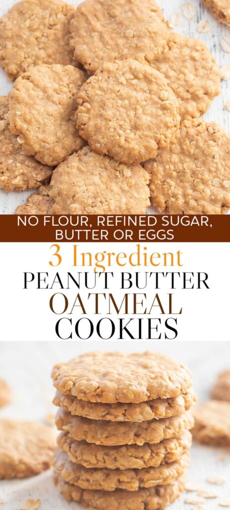 3 ingredient oatmeal cookies with egg