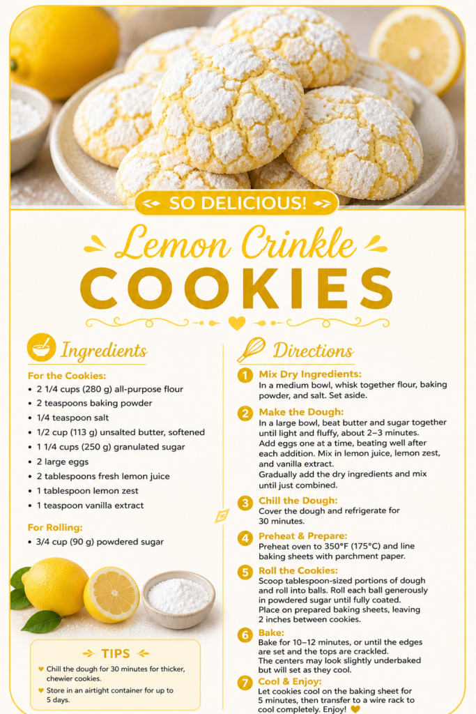 lemon crinkle cookies