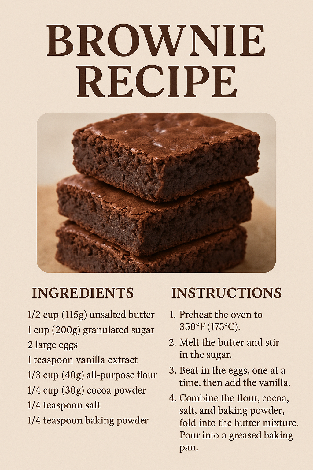 Simple Bake Recipes