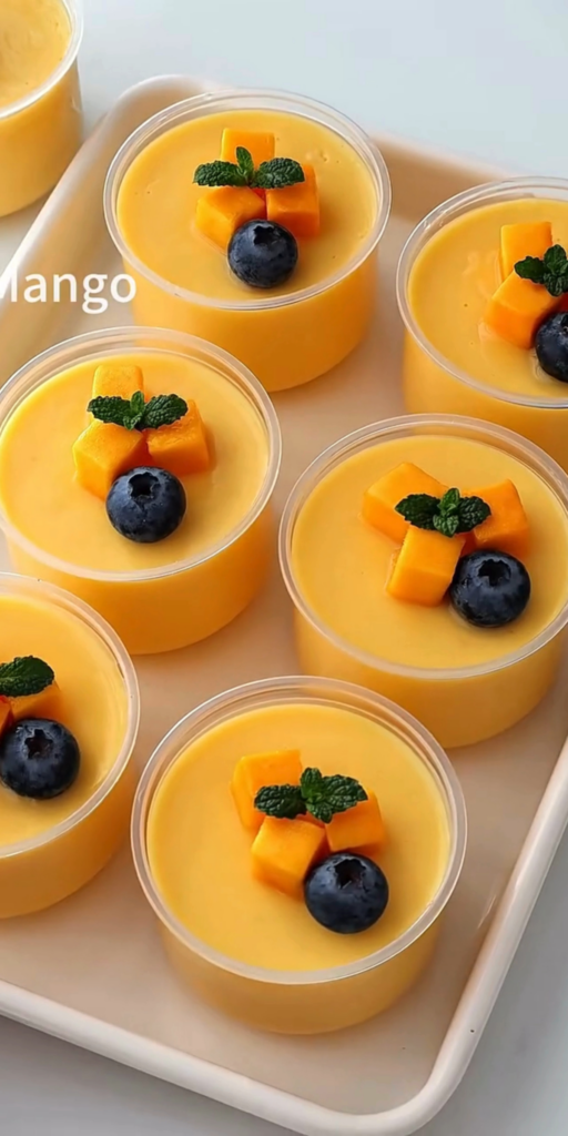 mango pudding cups