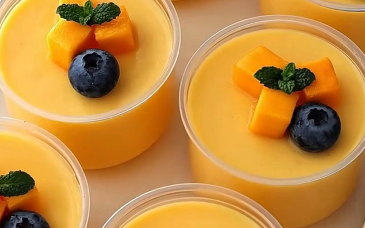 mango pudding cups