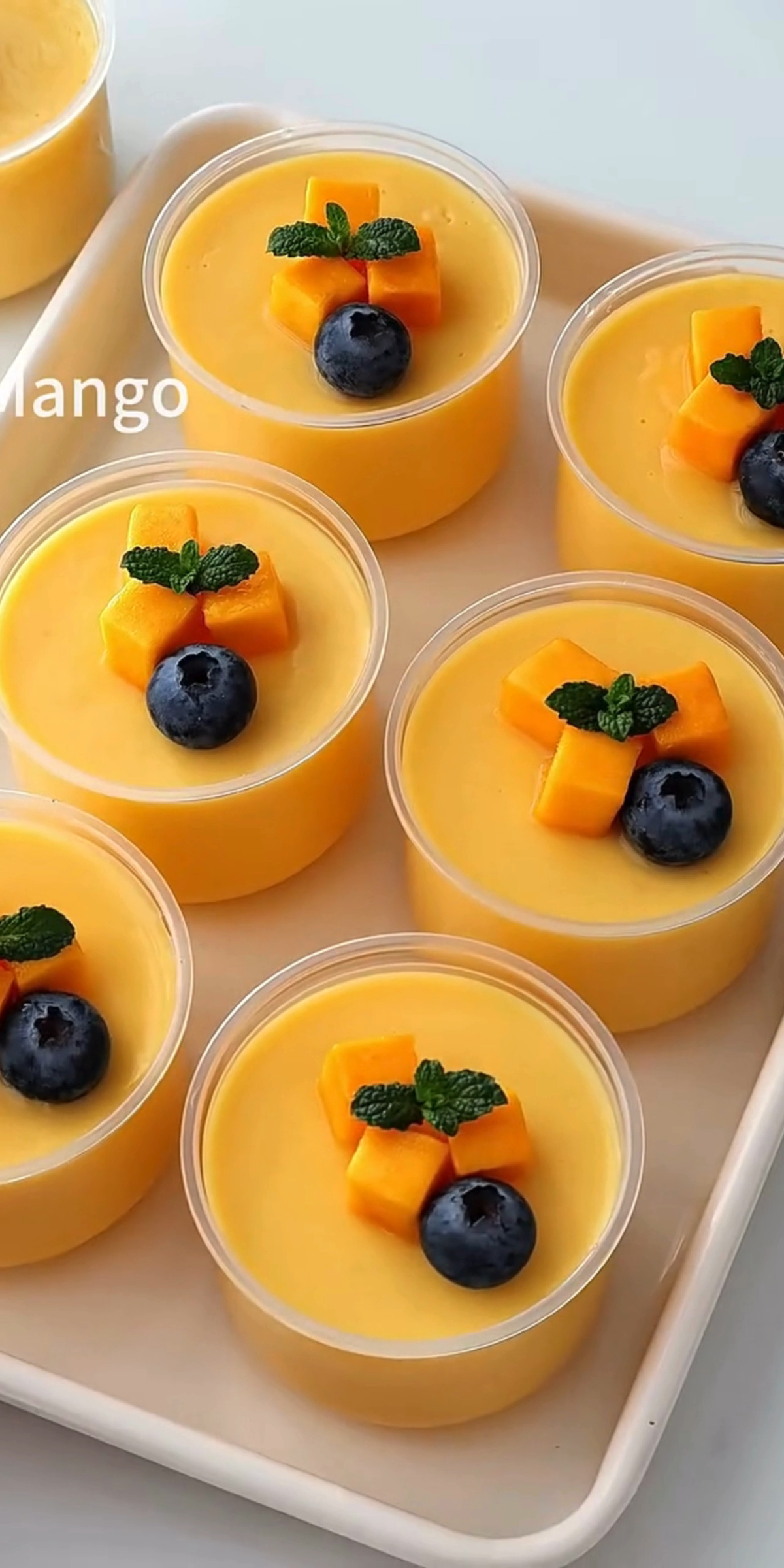 Mango Pudding Cups