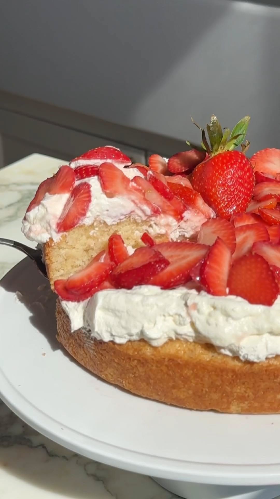 Rustic Strawberry Shortcake Cake