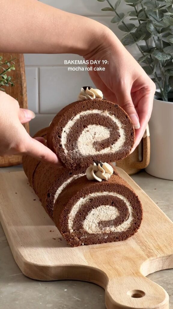 chocolate mousse roll cake
