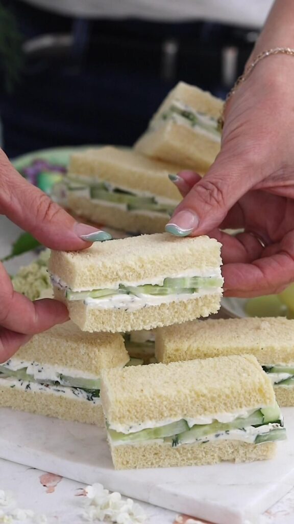tea party cucumber sandwiches