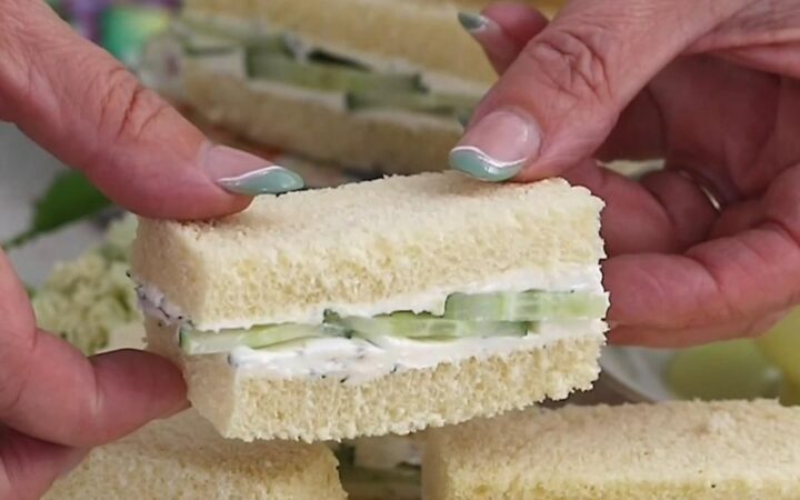 tea party cucumber sandwiches