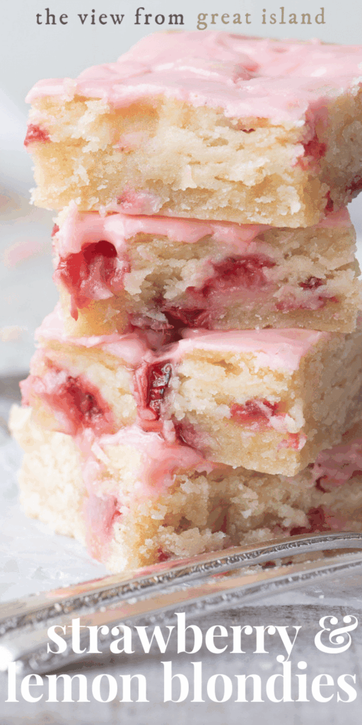 strawberry lemon brownies